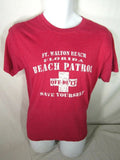 Surf Style Beach Patrol Red T-Shirt Shirt MEDIUM Short Sleeve Ft. Walton Beach