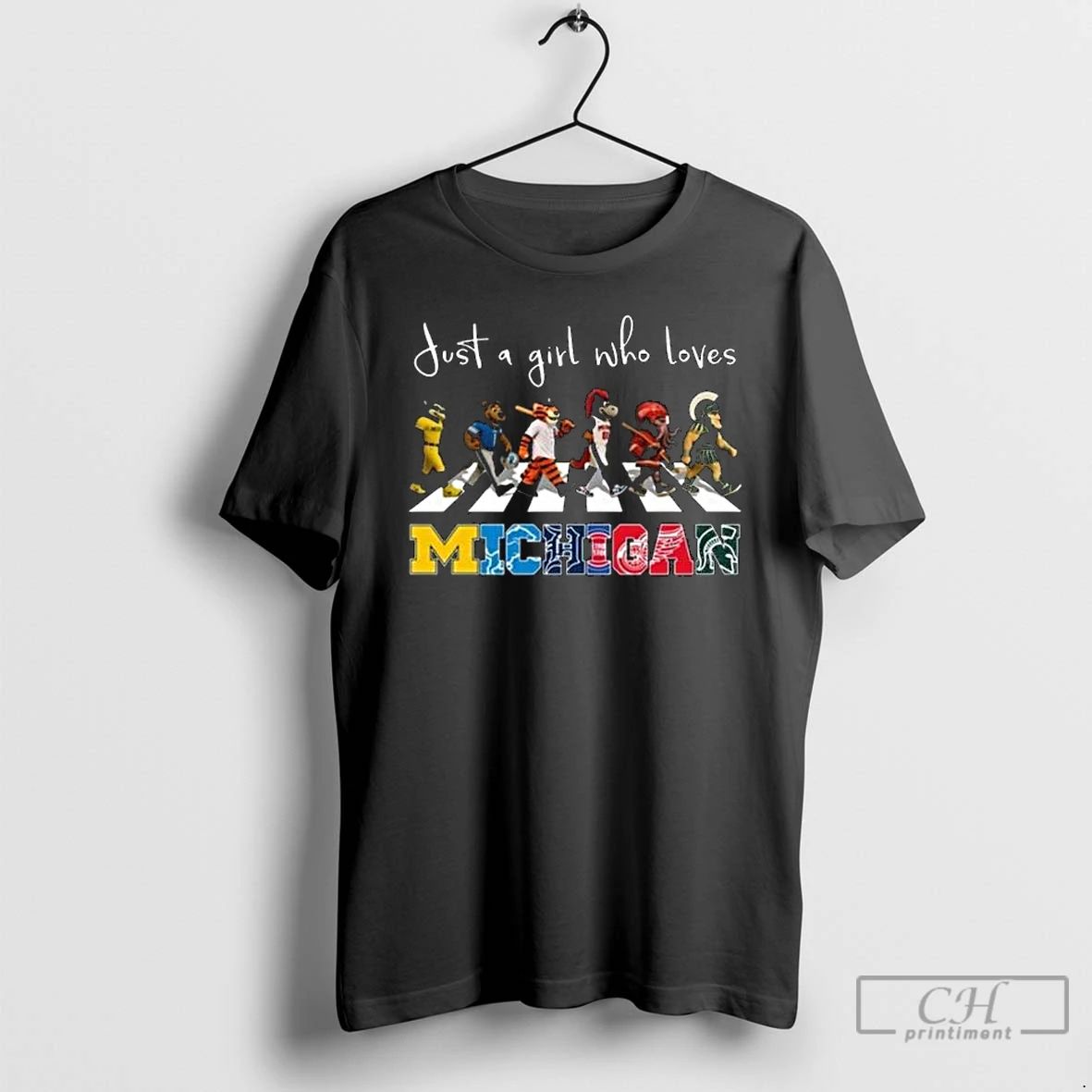 Classic Just A Girl Who Loves Mascot Michigan City Sports All Team 2025 Long Sleve