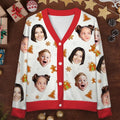 Custom Photo Christmas Is A Time For Families - Family Personalized Custom Ugly Christmas Cardigan - Christmas Gift For Family