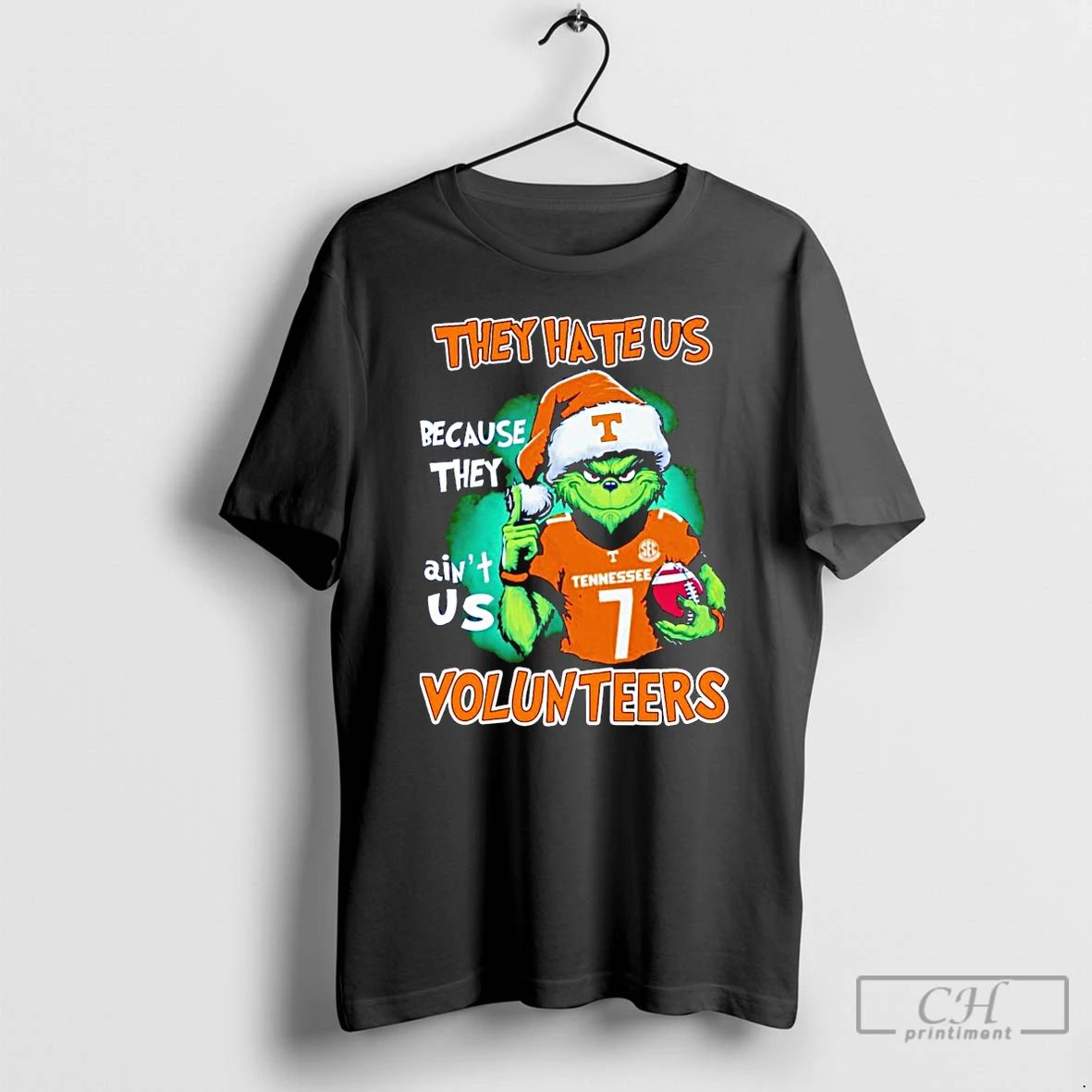 Classic Tennessee Volunteers Football The Grinch They Hate Us Because They Aint Us Volunteers Christmas