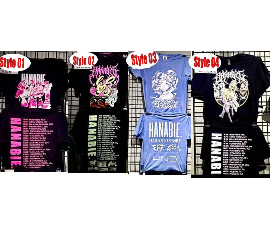 Hanabie Merch North America Tour 2026 Band Tour Reprint T-Shirt , Gif For Fan