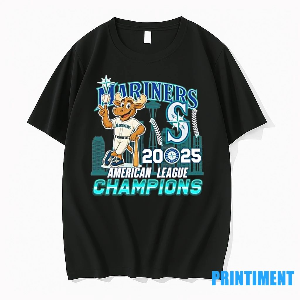 Mariner Moose Seattle Mariners 2025 American League Champions Tshirts Sweater