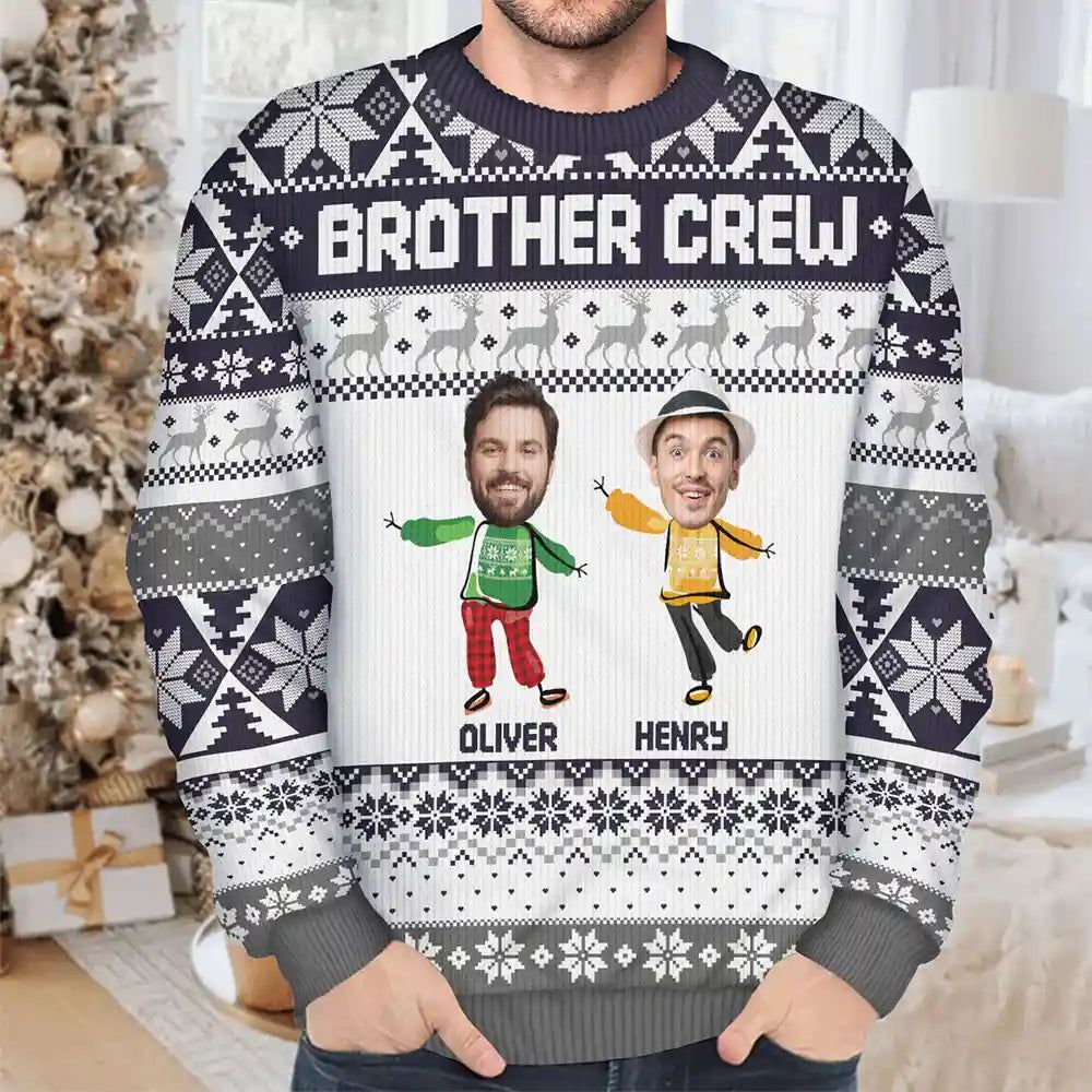 Custom Photo Cousin Crew Family - Personalized Unisex Ugly Sweater