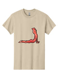 Bacon-Yoga Mens Graphic Tee, 100% Cotton, Casual Summer Wear
