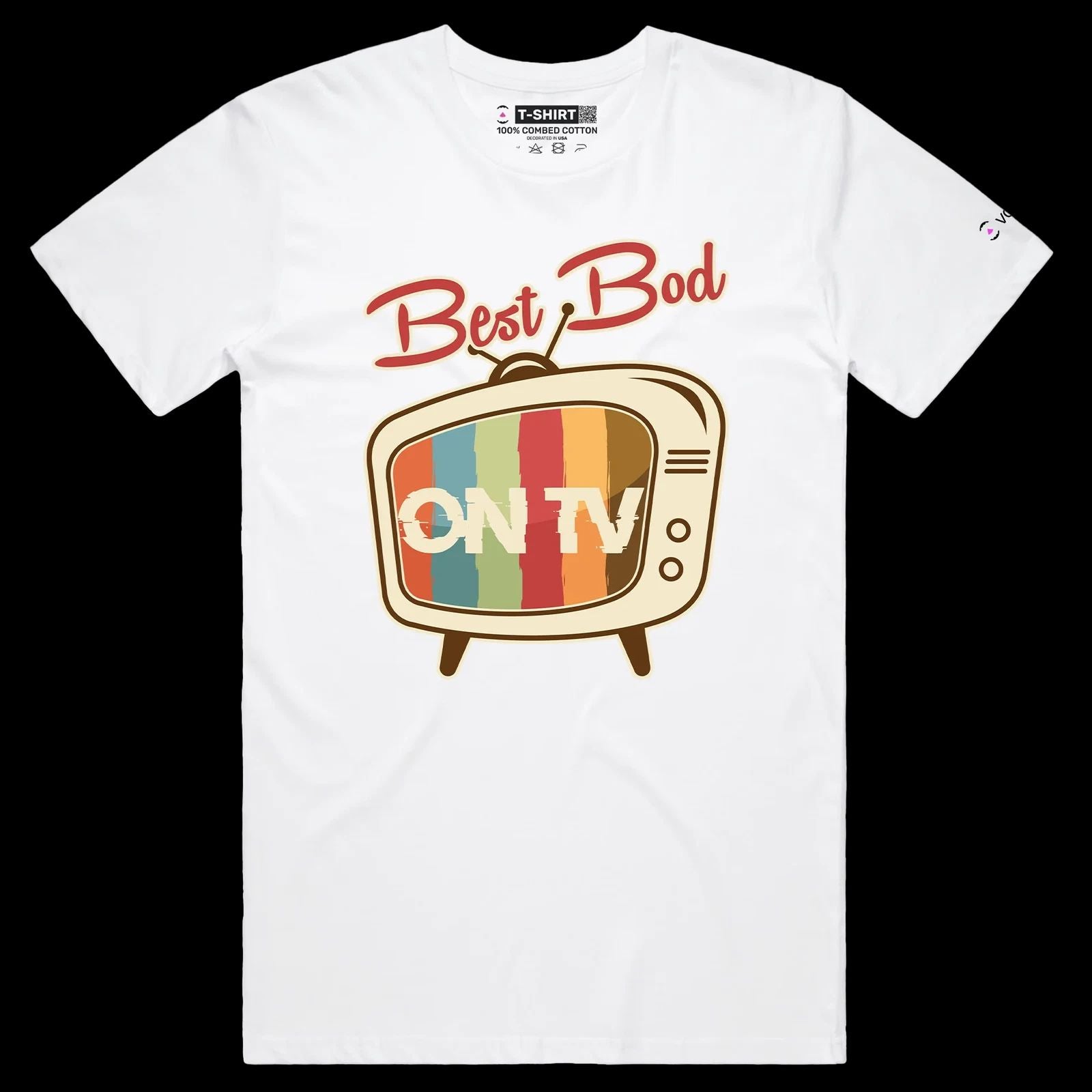 VOICEART Retro TV Screen Funny Motivational T-Shirt with Premium Quality Graphic