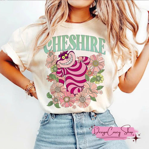 Alice Cheshire Cat T-Shirt, Cheshire Cat Lovers Tee, Magic Kingdom Style Gift
