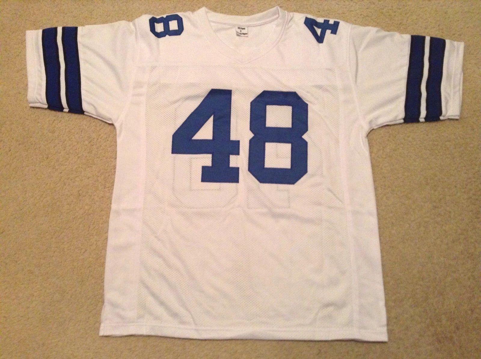 Custom Daryl Johnston White Mesh Football Jersey