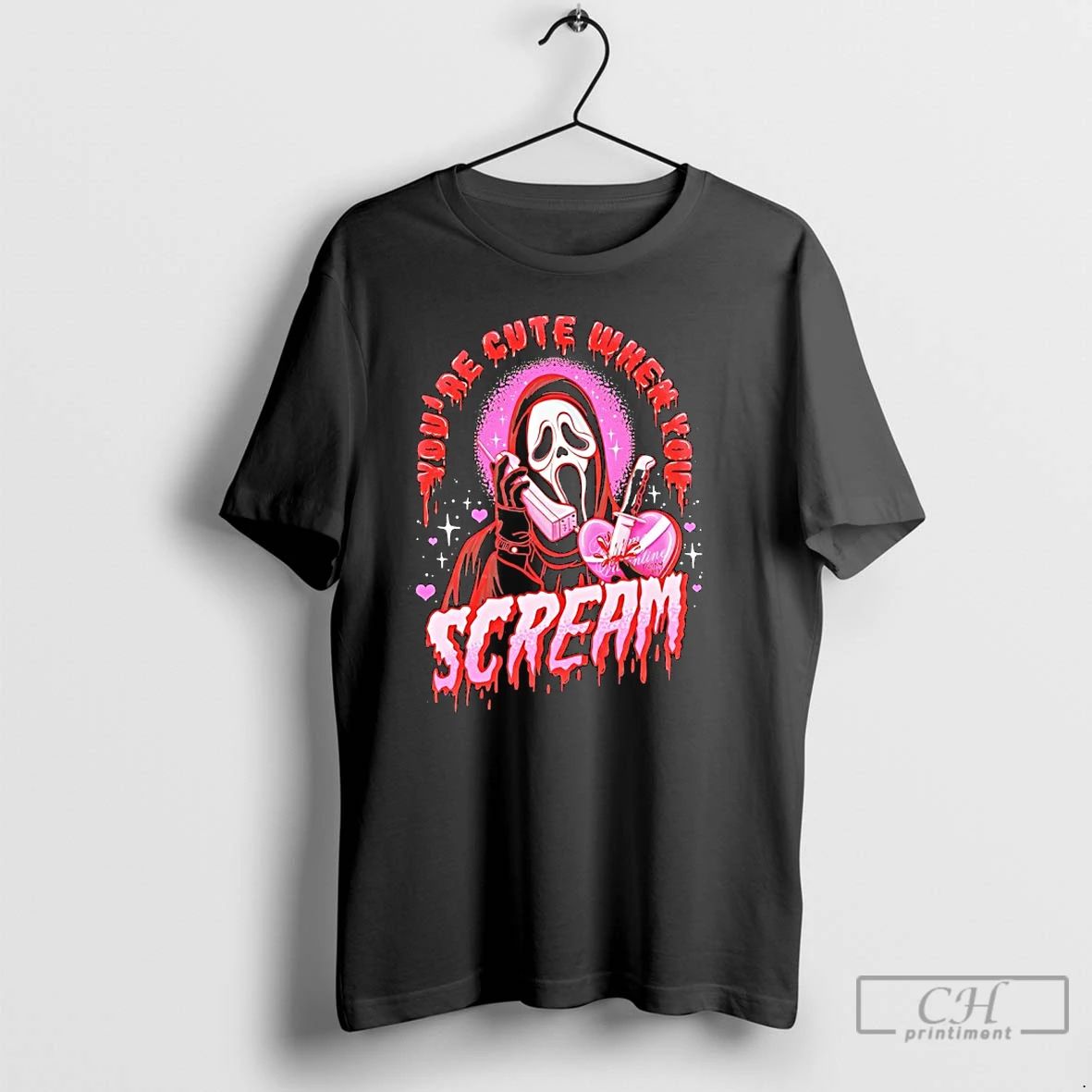 Classic Ghostface Scream Horror Movie Youre Cute When You Scream T Shirts