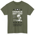 The Clash Inspired T-Shirt, The Clash - Charlie Don’t Surf Green Tee, Size S-5XL