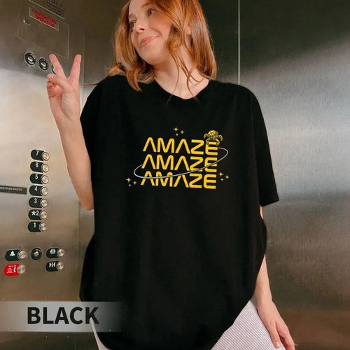 Amaze Amaze Amaze SciFi T Shirt Space Alien Book Lover Gift Casual Tee