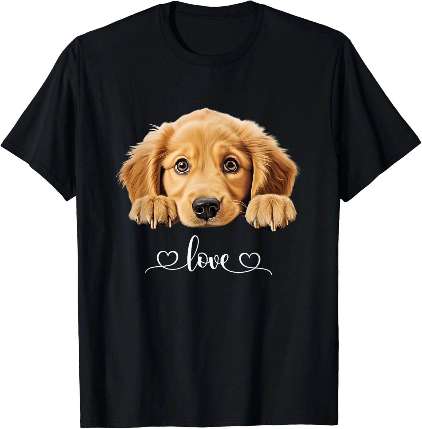 Cute Dog Graphic Love Golden Retriever Puppy Dog Gift Unisex T-Shirt
