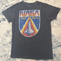 NASA Space Shuttle Shirt Mens Small Gray Fifth Sun Retro Graphic Tee Astronaut