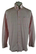 TOMMY HIFLIGER Pink Long Sleeve Shirt size M Mens Checked Outdoors Outerwear
