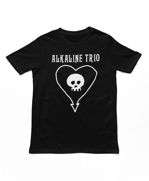 Alkaline Trio Classic Heartskull Mens T Shirt Music Classic Rock Band Tee Black