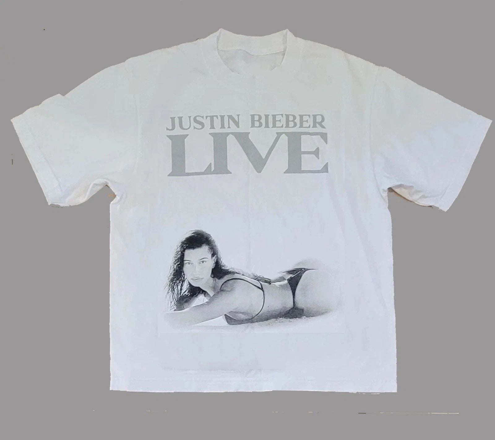Justin Bieber White Hailey 2026 Merch reprint T-Shirt, FAST SHIP