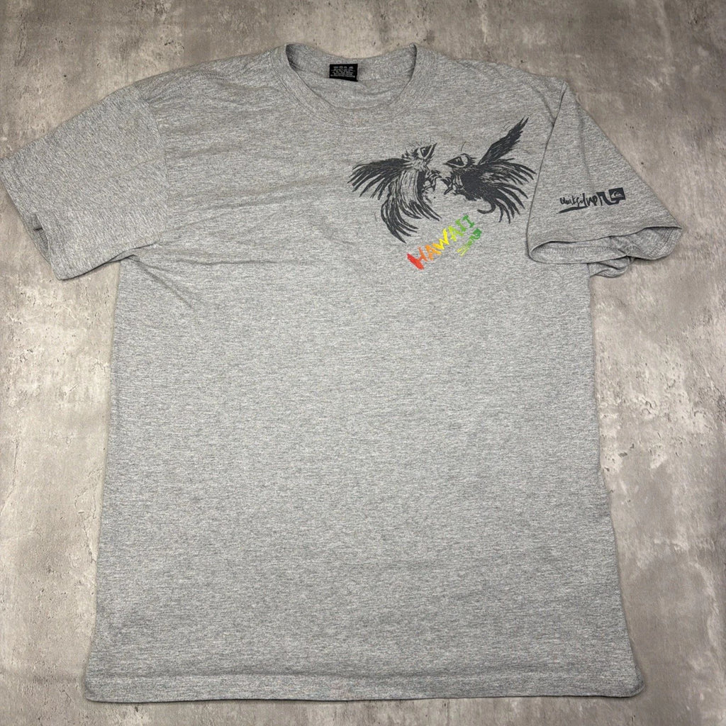 Vintage Quiksilver Shirt Mens Large Gray Surf Tee Boardriding Y2K Skate Hawaii