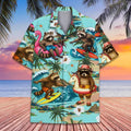 Raccoon Surfing Hawaii Shirt Funny Men Women
