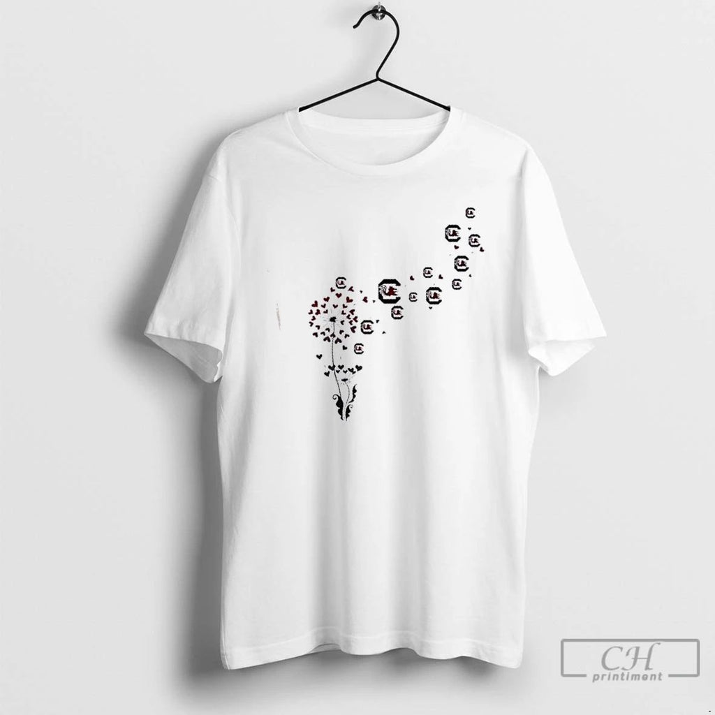 Classic Dandelion Flower South Carolina Gamecocks Football Logo T Shirts