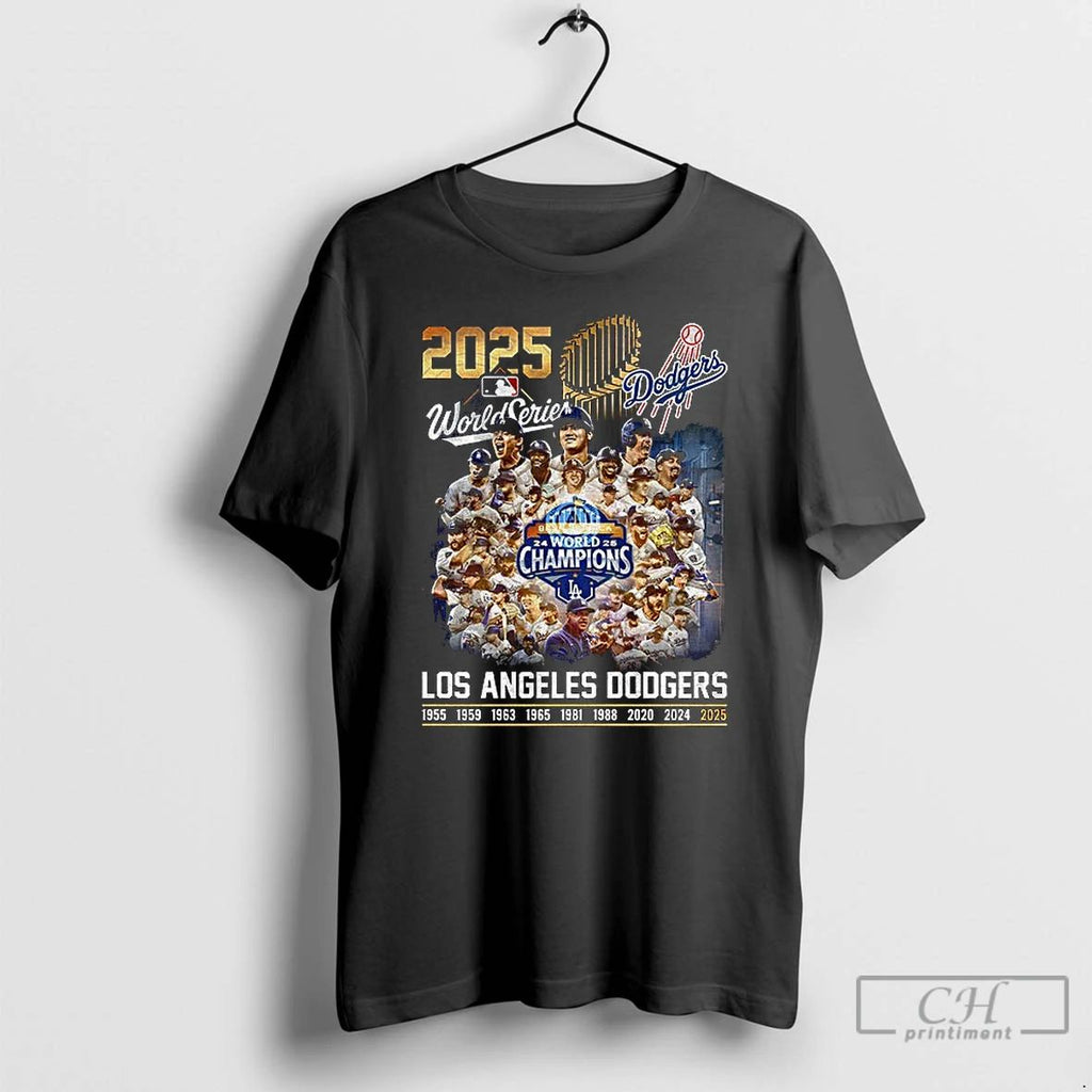 Classic Los Angeles Dodgers 9x World Series 1955 2025 Legend Forevers T Shirts