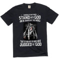 Men's Christian stand with god T-shirt Jesus Christ motivational Tee Shirt
