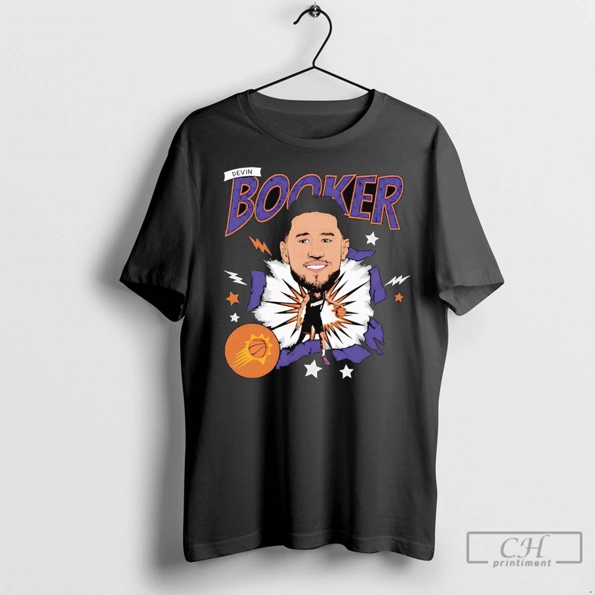 Premium Devin Booker Caricature Phoenix Suns
