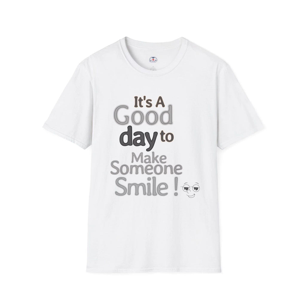 Smile Day Unisex Softstyle T-Shirt, Motivational Tee, Inspirational Gift Casual