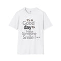Smile Day Unisex Softstyle T-Shirt, Motivational Tee, Inspirational Gift Casual