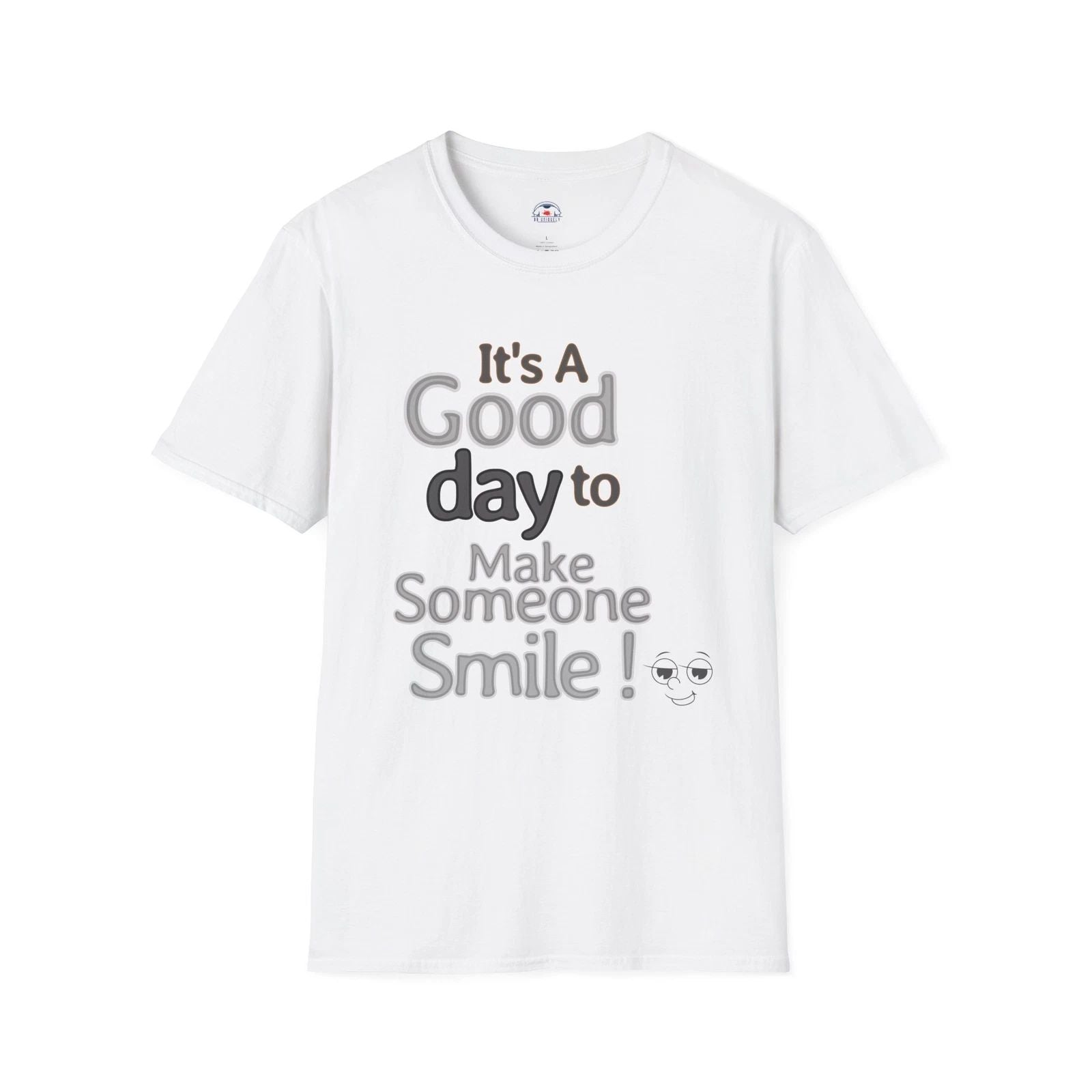 Smile Day Unisex Softstyle T-Shirt, Motivational Tee, Inspirational Gift Casual