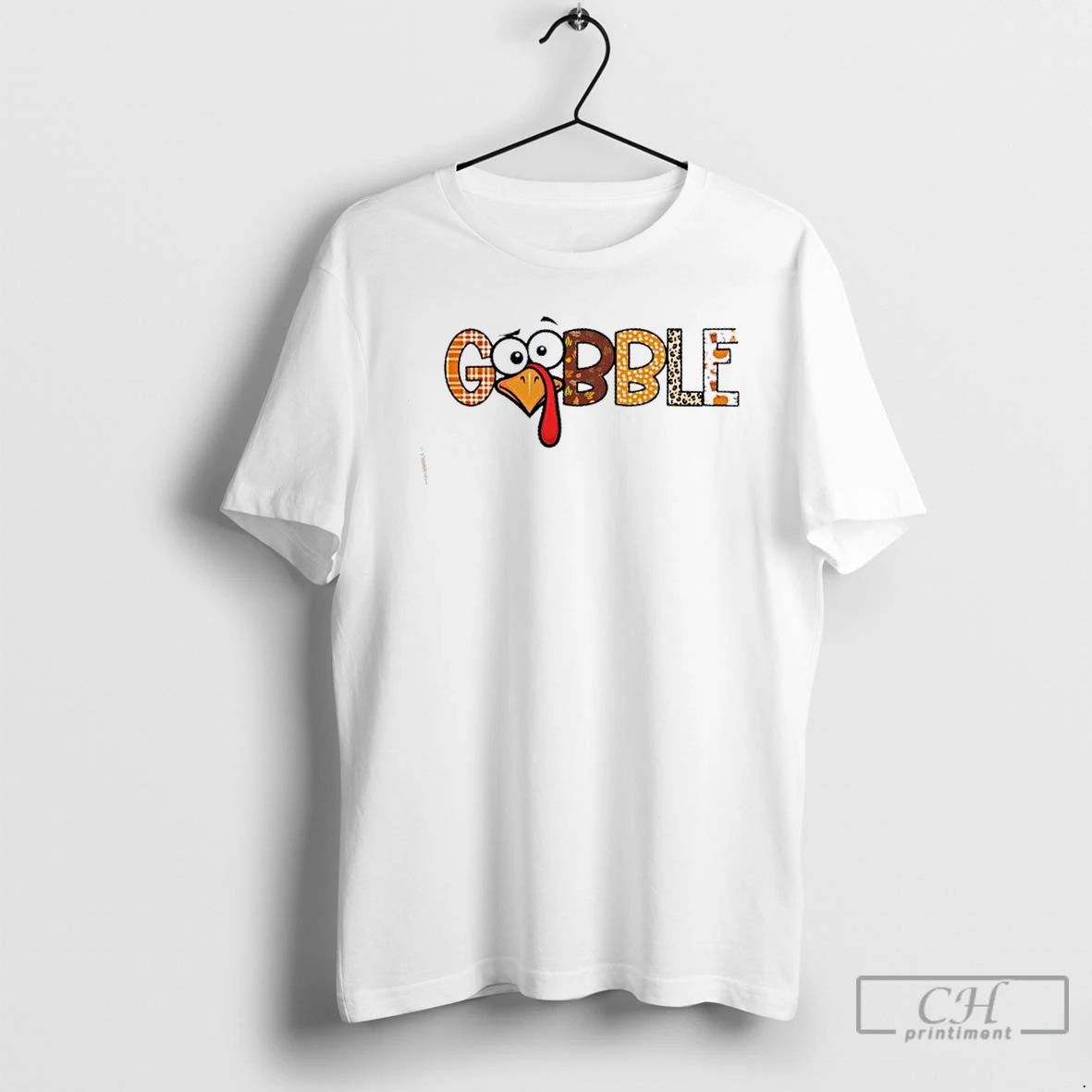Classic Gobble Thanksgiving Turkey Face T Shirts