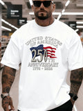 USA 250th Anniversary T-Shirt 1776-2026 American Flag Patriotic Graphic Tee