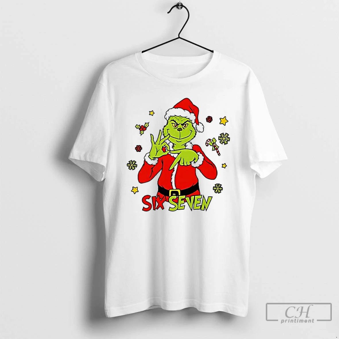 Classic 6 7 Six Seven Meme Grinch Christmas T Shirts