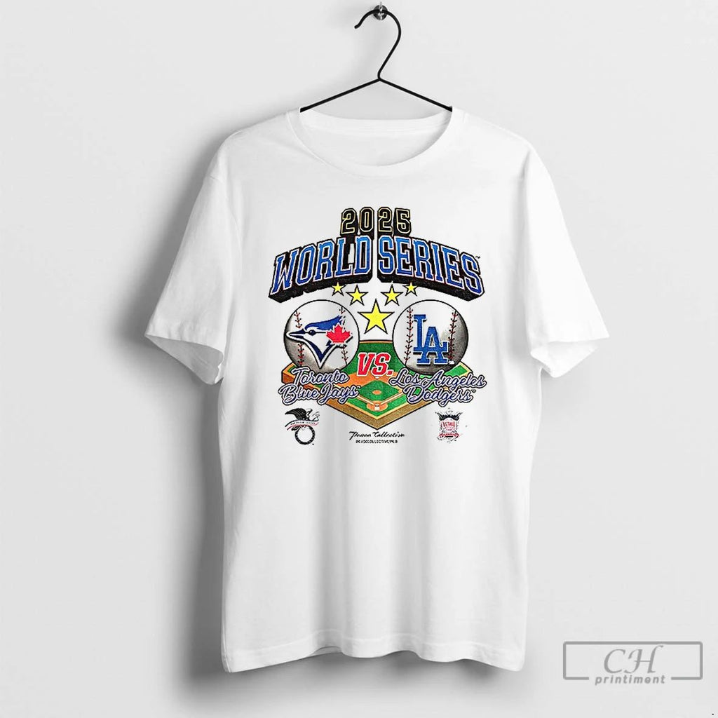 Classic Toronto Blue Jays Vs Los Angeles Dodgers World Series 2025 Mlb Logo T Shirts