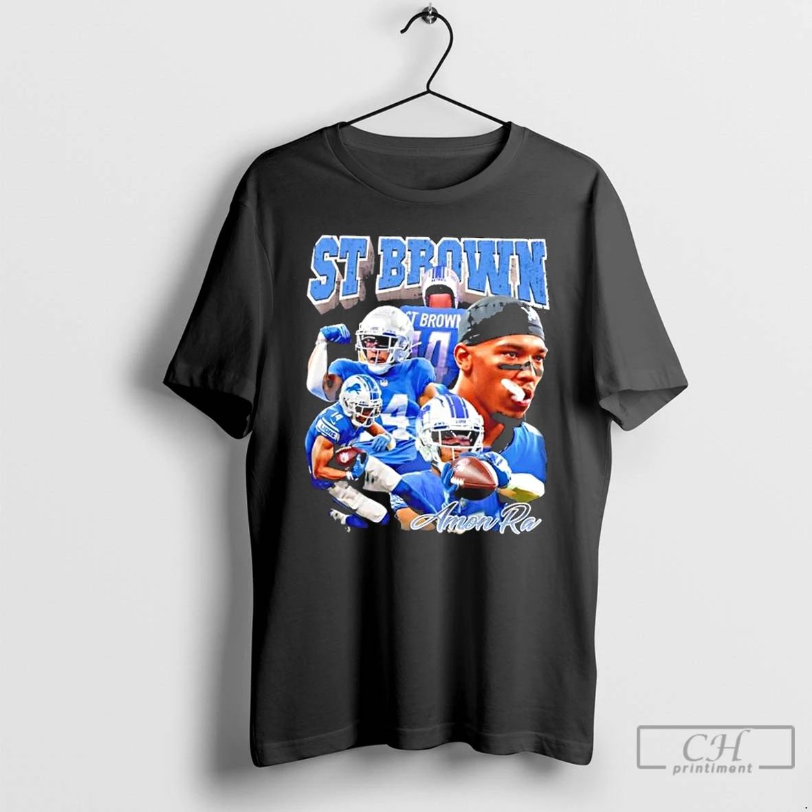 Classic St Brown Amon Ra Detroit Lions Football Graphic T Shirts