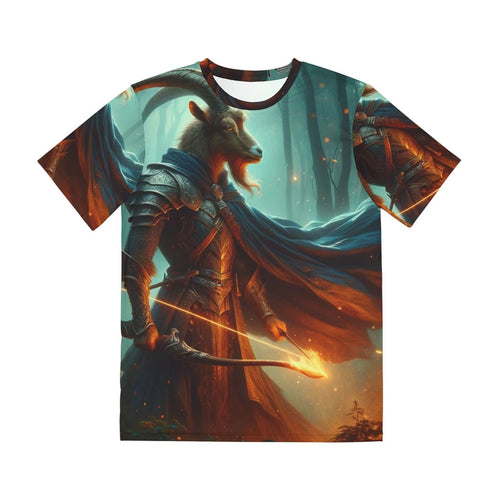 All Over Print T Shirt Fantasy Goat Warrior Dark Forest