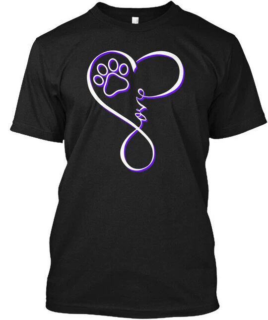 Perfect Heartbeat Paw For Dog Lover T-Shirt Made in the USA Size S to 5XL