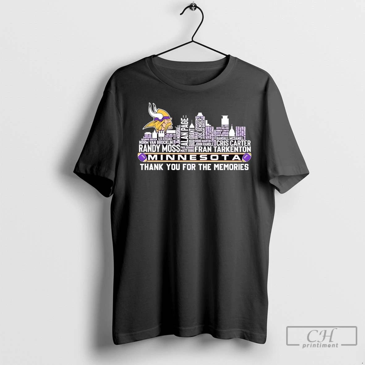 Premium Minnesota Vikings Players Names Skyline Thank You For The Memories