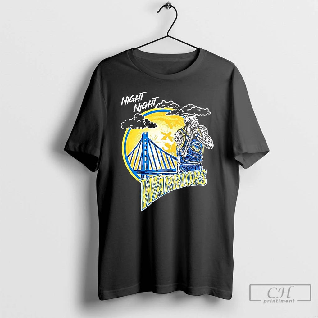 Premium Stephen Curry Skeleton Night Night Warriors T Shirts