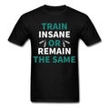 Train Insane Gym shirt Inspirational Quote Tshirt motivational T-Shirt