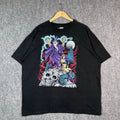 Vintage Late 90s Early Y2K Wizard Pin Up Lightning Graphic Black Tee XL Mexico