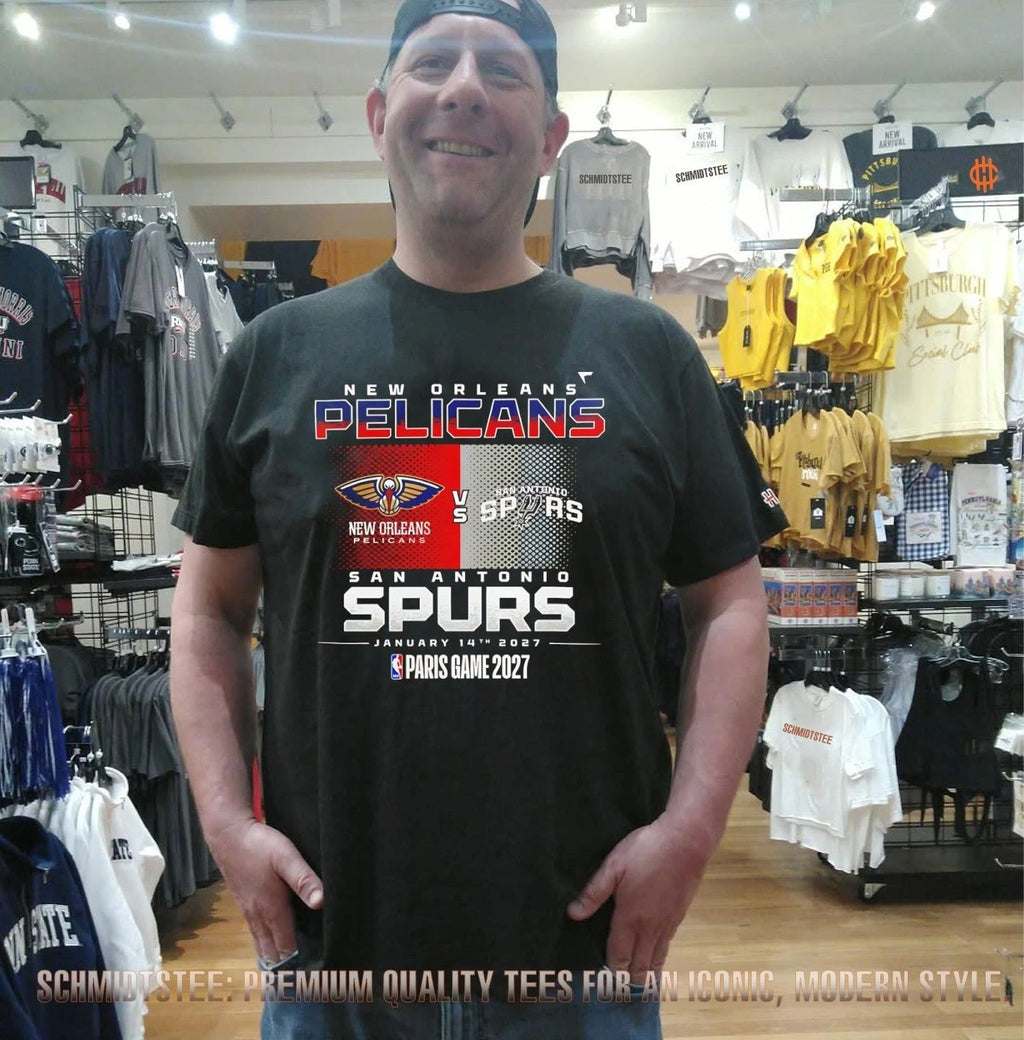 New Orleans Pelicans vs. San Antonio Spurs 2027 NBA Global Games Paris shirt