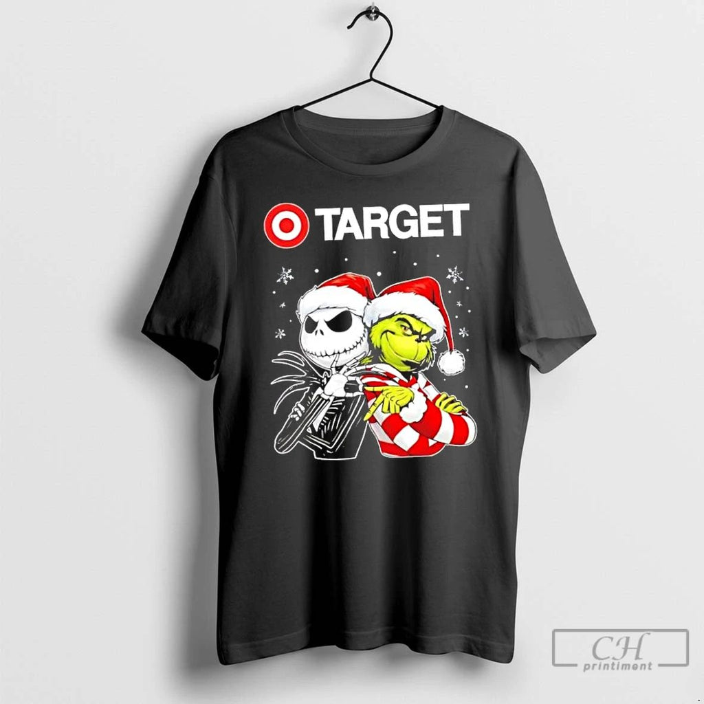 Classic Target X Jack Skellington And Grinch Six Seven Merry Christmas T Shirts