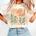 Boho Daisy Flower Comfort Tee Floral Hippie Shirt