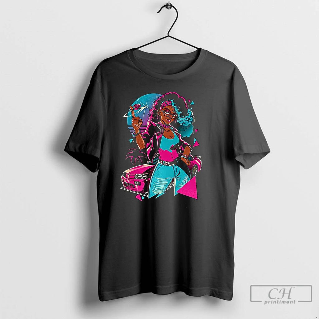 Classic Your Rides Here Hold On Car And Beach Synthwave Style T Shirts