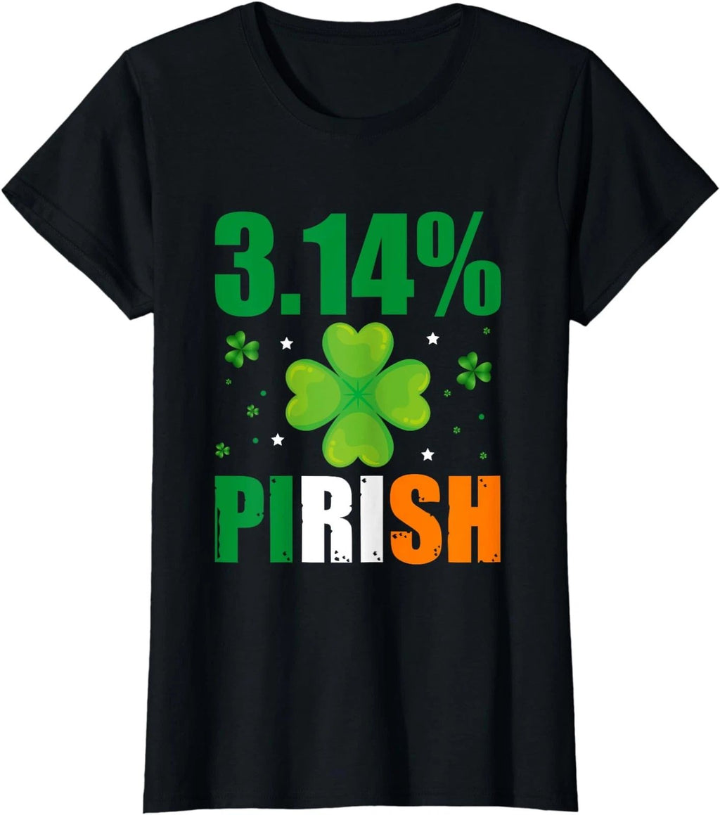 3.14% Pirish Funny St Patrick's Math Geek Irish Math  Ladies' Crewneck T-Shirt