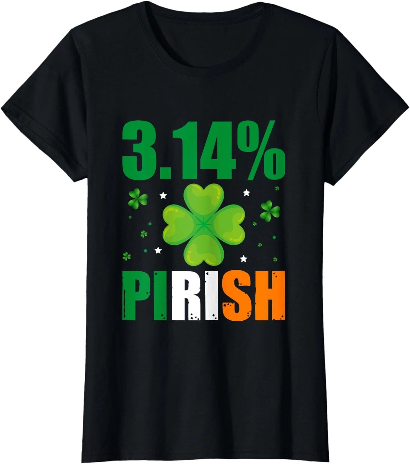 3.14% Pirish Funny St Patrick's Math Geek Irish Math  Ladies' Crewneck T-Shirt