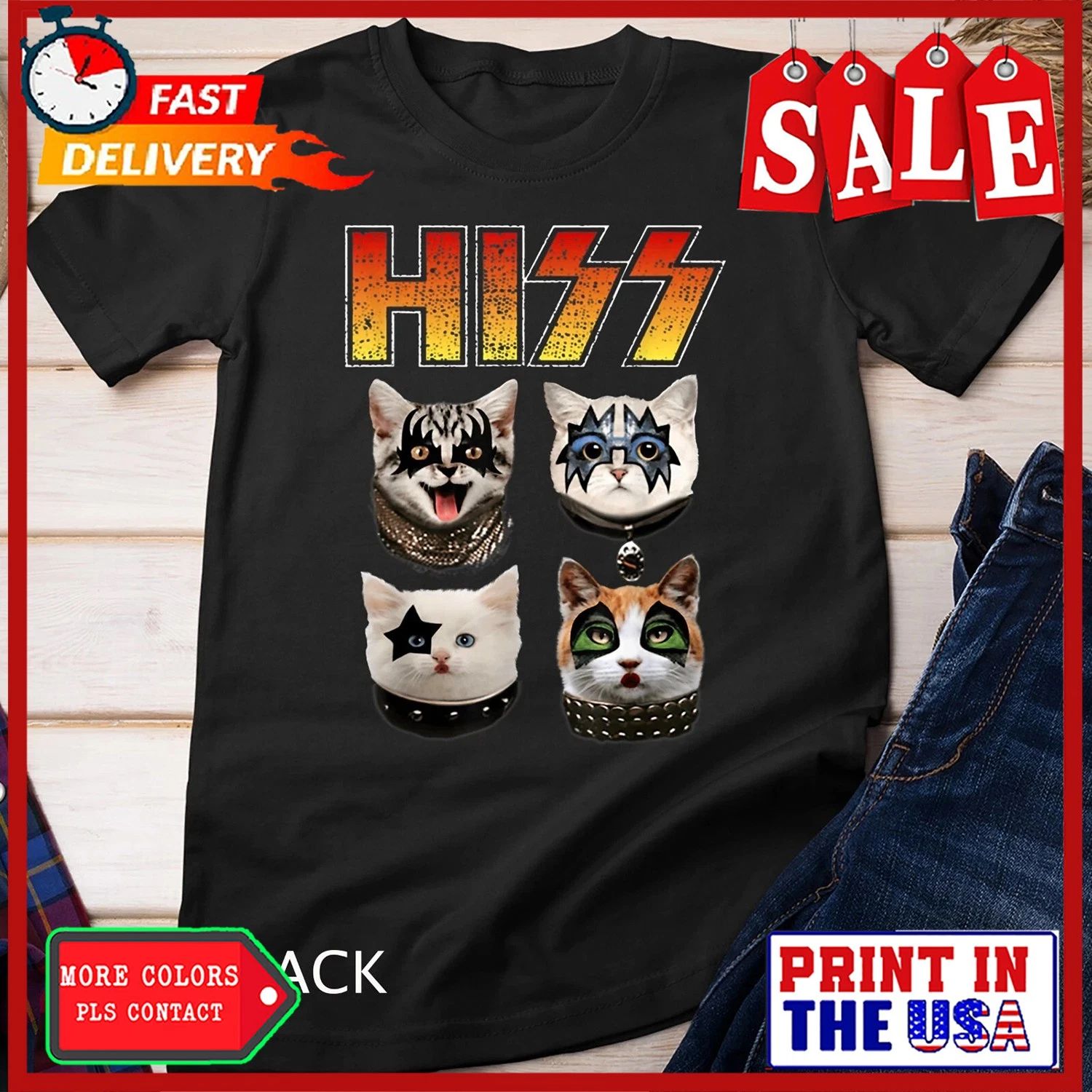 Hiss Funny Cat Lover Unisex T-shirt
