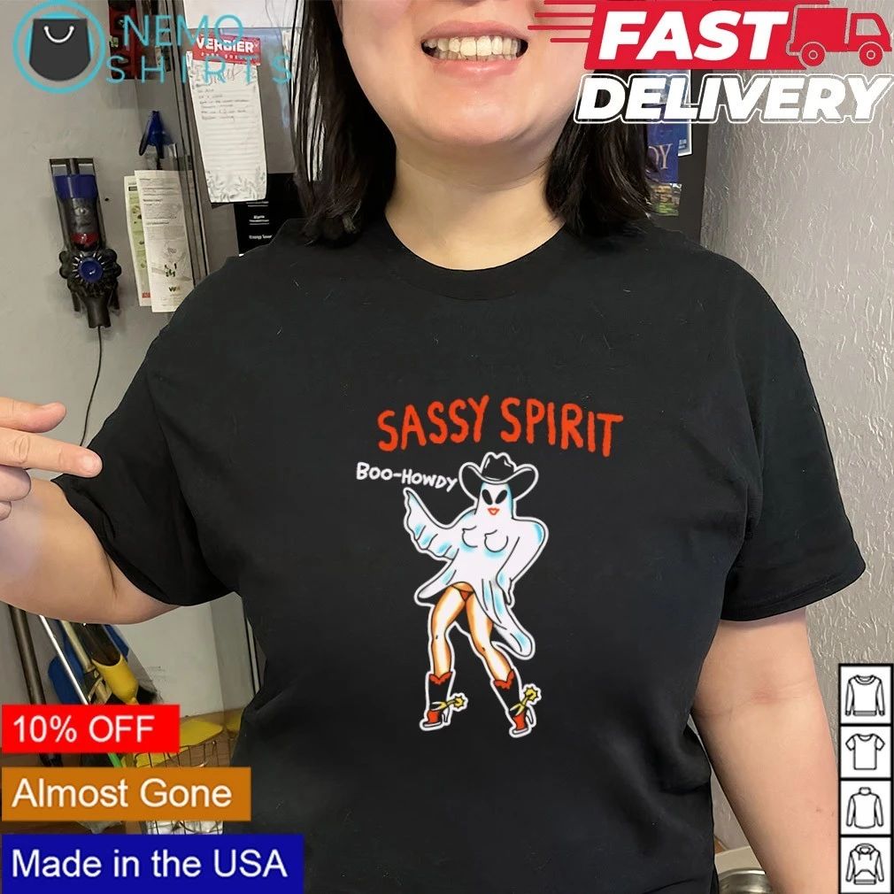 Sassy Spirit Boo-Howdy Ghost Cowgirl western halloween shirt