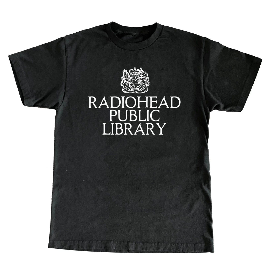 Radiohead public library shirt screen printed y2kbandtees