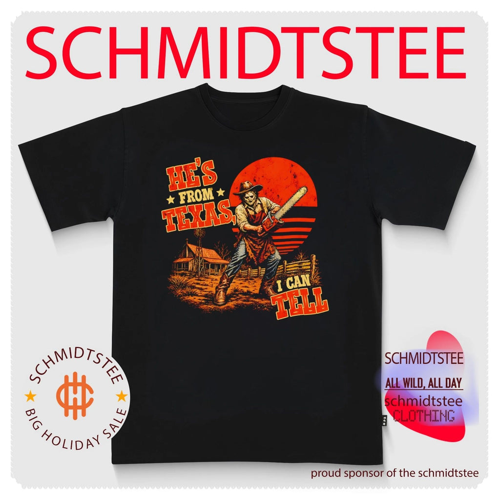 He’s From Texas I Can Tell Western Chainsaw Halloween shirt