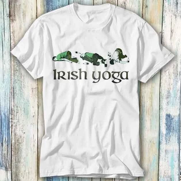 Irish Yoga Fitness Drinking St Paddys Day T Shirt Meme Gift Top Tee Unisex 841